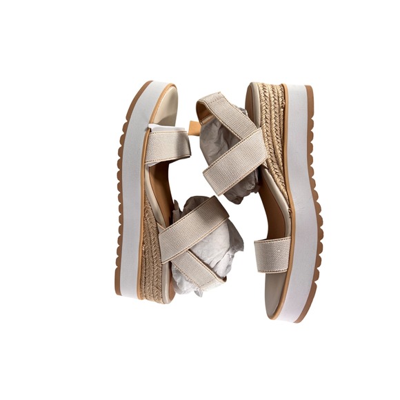 Steve Madden NYC Talla Wedge Strappy Natural Sandals New w/Tags in Box Size 9 - Picture 7 of 12